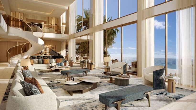 penthouse living area - sotheby's four season A penthouse at the Four Seasons Private Residences