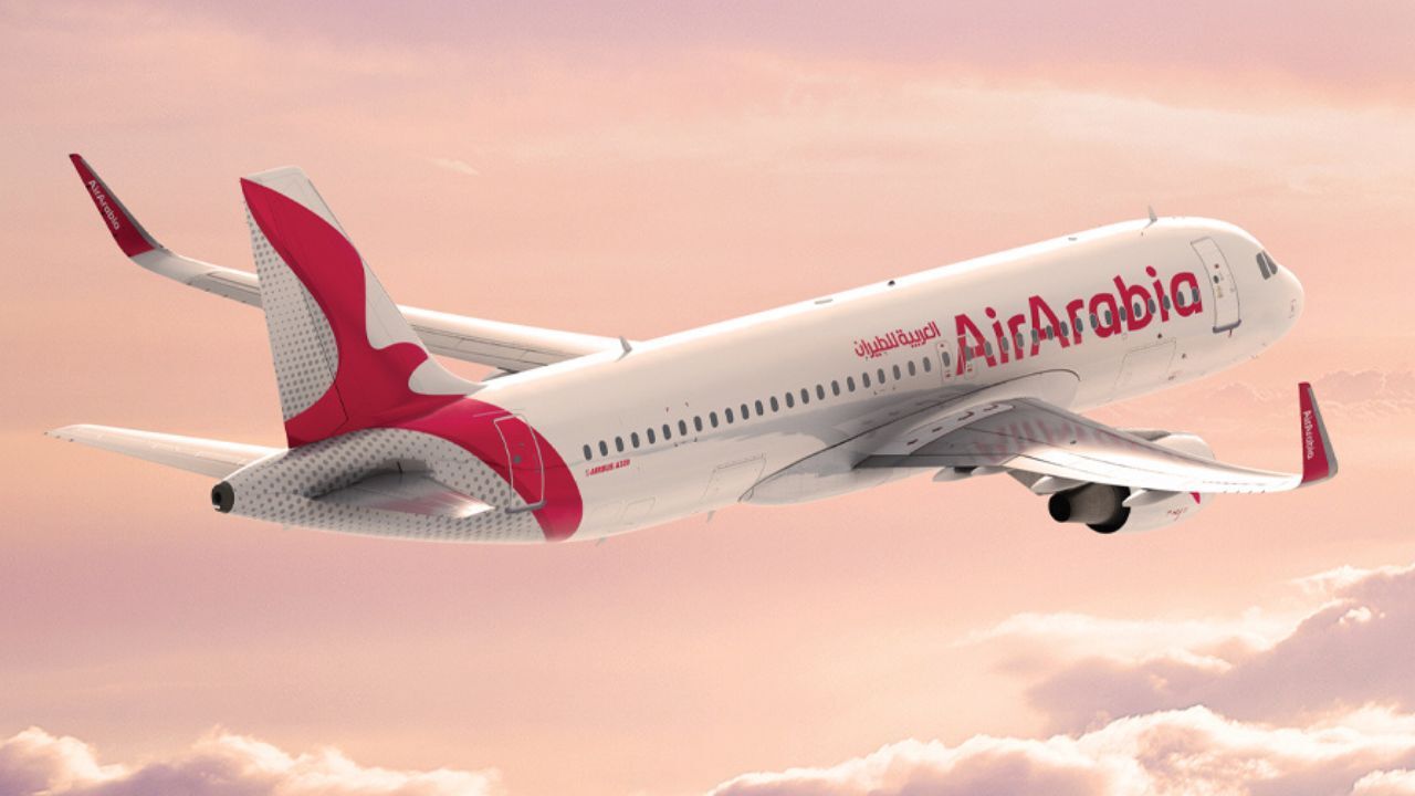 air arabia plane on the sky