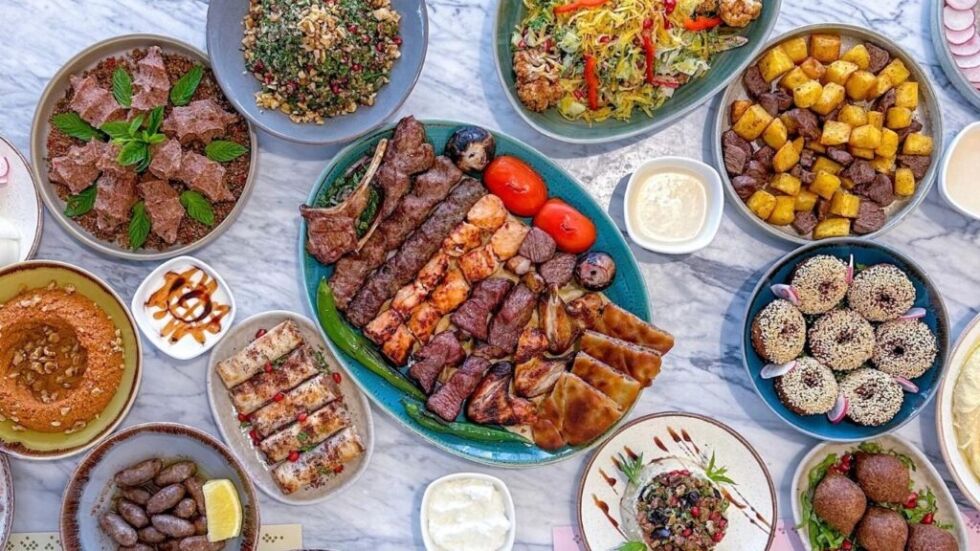 a refined Lebanese restaurant mosaic