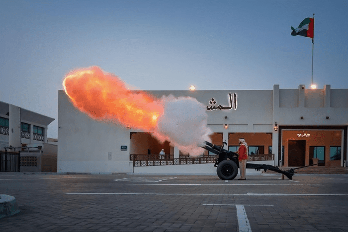 Cannon Firing at Al Mushrif Abu Dhabi during Ramadan UAE