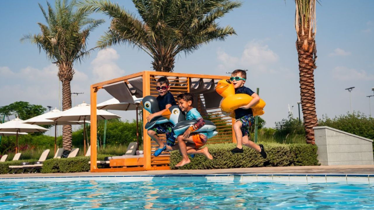 Yas Acres Golf & Country Club pool party