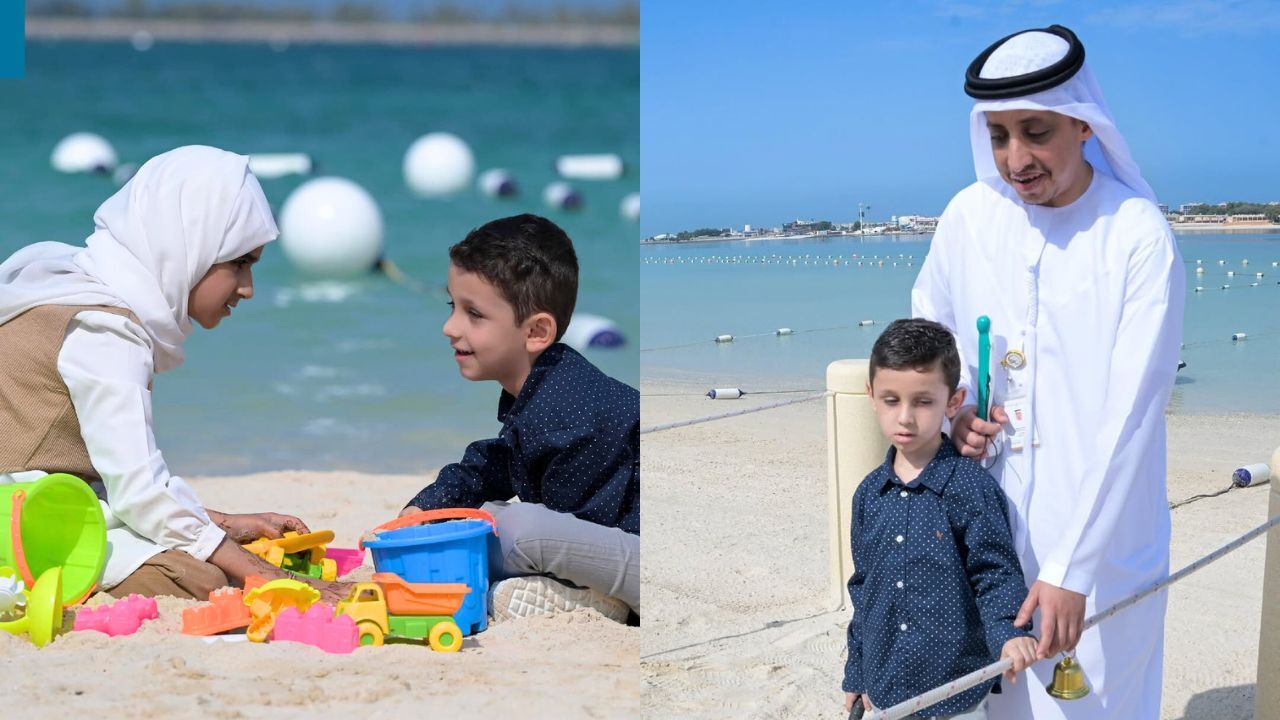 visually impaired beach Abu Dhabi opens first beach area for the visually impaired