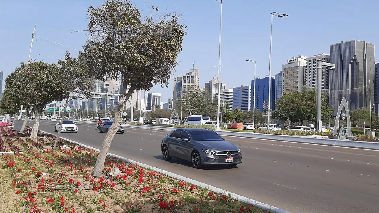 abu dhabi streets corniche corniche street cars driving