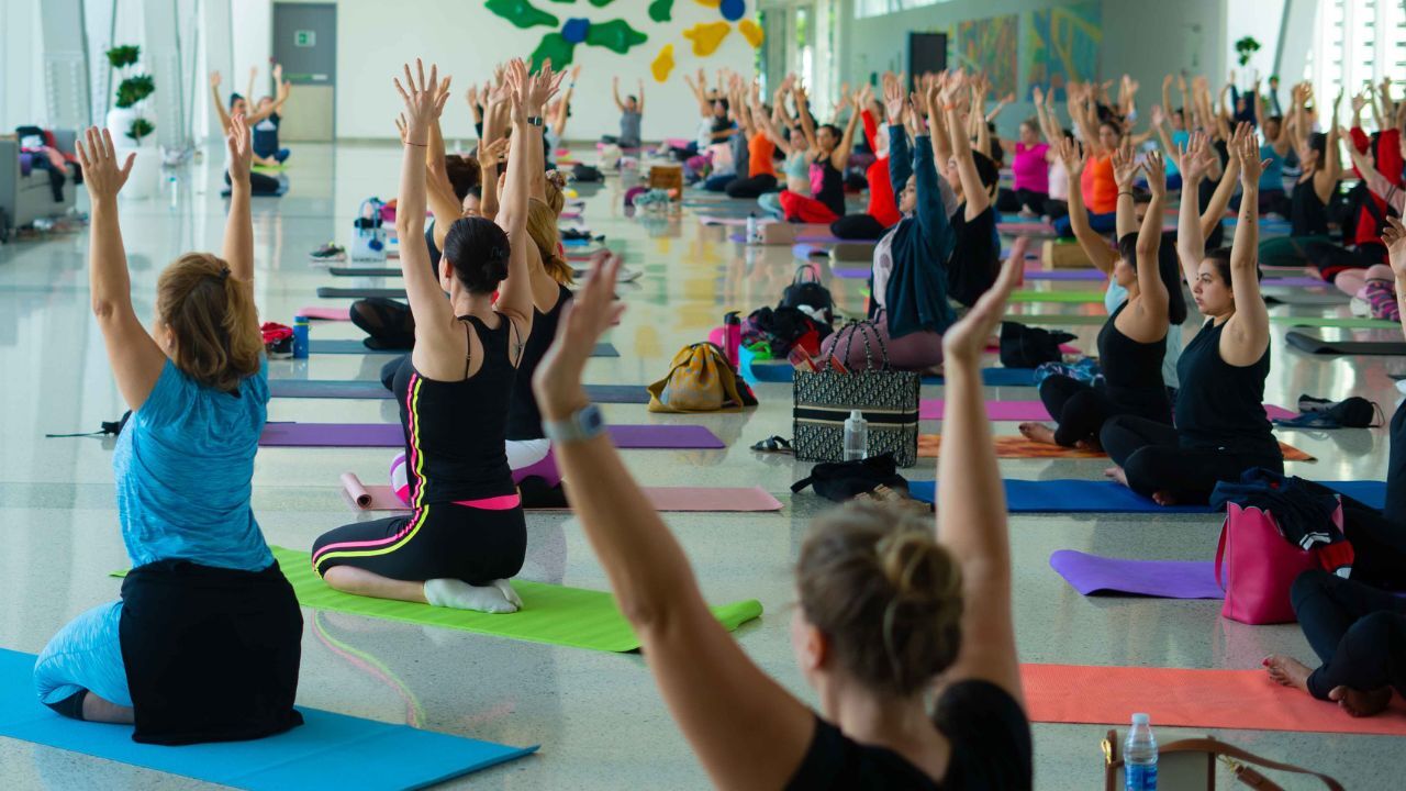 gwd at galleria global wellness day with get active at the galleria al maryah island