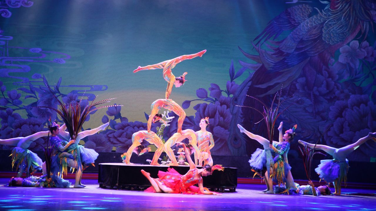 chinese acrobat Dezhou Acrobatic Troupe live in Abu Dhabi