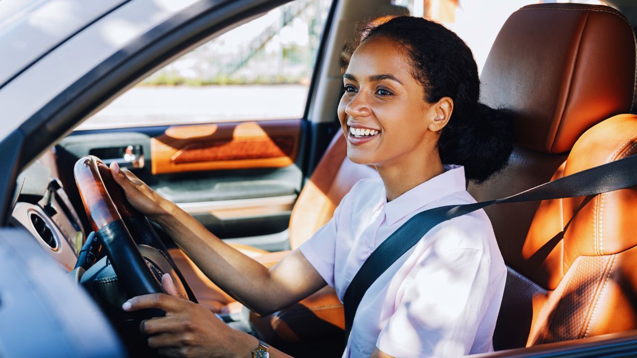 girl driving girl driving in the street