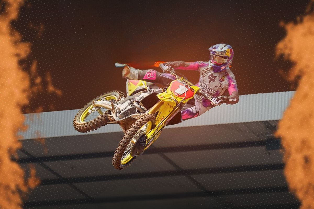 A supercross rider for World Supercross Championships in Abu Dhabi